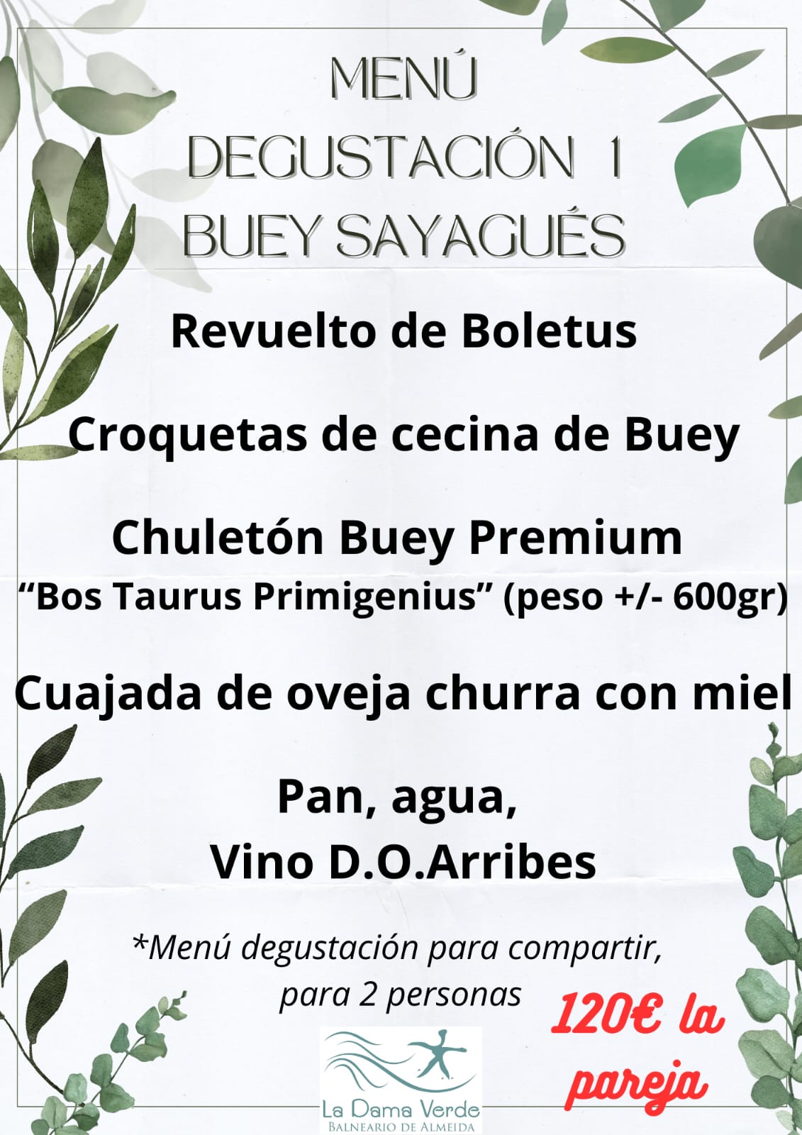 Menu degustación Buey Sayagues